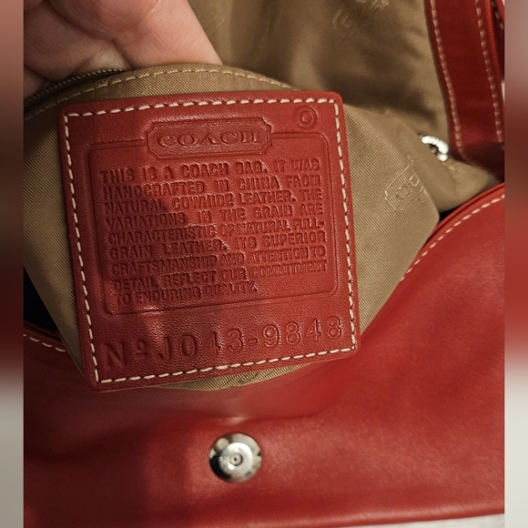 Coach legacy Red Flap convertible leather vintage crossbody #9848 - Picture 7 of 8